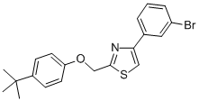 4-(3-Bromo-phenyl)-2-(4-tert-butyl -phenoxymethyl)-thiazoleStructure,864685-50-7Structure 4-(3-Bromo-phenyl)-2-(4-tert-butyl -phenoxymethyl)-thiazole Structure,864685-50-7Structure