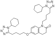 Cilostazol related compound c (50 mg) (1-(4-(5-cyclohexyl-1h-tetrazol-1-yl)butyl)-6-(4-(1-cyclohexyl-1h-tetrazol-5-yl)butoxy)-3,4-dihydroquinolin-2(1h)-one)Structure,865792-18-3Structure Cilostazol related compound c (50 mg) (1-(4-(5-cyclohexyl-1h-tetrazol-1-yl)butyl)-6-(4-(1-cyclohexyl-1h-tetrazol-5-yl)butoxy)-3,4-dihydroquinolin-2(1h)-one) Structure,865792-18-3Structure
