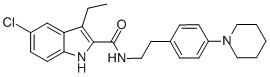 5-Chloro-3-ethyl-n-[2-[4-(1-piperidinyl)phenyl]ethyl-1h-indole-2-carboxamide Structure,868273-06-7Structure