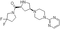 (3,3-二氟吡咯烷-1-基)[(2s,4s)-4-[4-(嘧啶-2-基)哌嗪-1-基]吡咯烷-2-基]甲酮結(jié)構(gòu)式_869490-23-3結(jié)構(gòu)式
