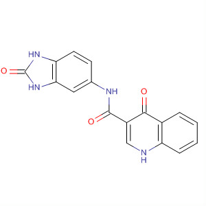 4-氧代-n-(2-氧代-1,3-二氫苯并咪唑-5-基)-1H-喹啉-3-羧酰胺結(jié)構(gòu)式_873050-81-8結(jié)構(gòu)式