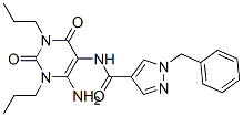 1H-pyrazole-4-carboxamide,n-(6-amino-1,2,3,4-tetrahydro-2,4-dioxo-1,3-dipropyl-5-pyrimidinyl)-1-(phenylmethyl)-Structure,873841-00-0Structure 1H-pyrazole-4-carboxamide,n-(6-amino-1,2,3,4-tetrahydro-2,4-dioxo-1,3-dipropyl-5-pyrimidinyl)-1-(phenylmethyl)- Structure,873841-00-0Structure