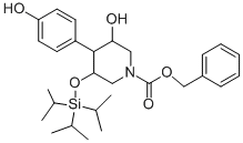 (3R,4r,5s)-benzyl3-hydroxy-4-(4-hydroxyphenyl)-5-((triisopropylsilyl)oxy)piperidine-1-carboxylateStructure,873945-27-8Structure (3R,4r,5s)-benzyl3-hydroxy-4-(4-hydroxyphenyl)-5-((triisopropylsilyl)oxy)piperidine-1-carboxylate Structure,873945-27-8Structure