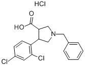 1-Benzyl-4-(2,4-dichloro-phenyl)-pyrrolidine-3-carboxylic acid hydrochloride Structure,874990-90-6Structure