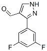 3-(3,5-Difluorophenyl)-1H-pyrazole-4-carbaldehydeStructure,875664-59-8Structure 3-(3,5-Difluorophenyl)-1H-pyrazole-4-carbaldehyde Structure,875664-59-8Structure