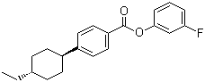 4-反式-乙基環(huán)己基苯甲酸 3-氟苯酯結(jié)構(gòu)式_87592-58-3結(jié)構(gòu)式