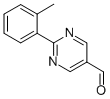 2-(2-Methylphenyl)pyrimidine-5-carbaldehydeStructure,876710-73-5Structure 2-(2-Methylphenyl)pyrimidine-5-carbaldehyde Structure,876710-73-5Structure