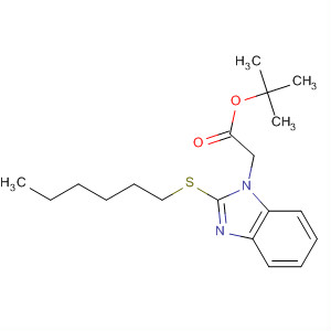 Tert-butyl (2-hexylsulfanyl-benzoimidazol-1-yl)-acetateStructure,877623-50-2Structure Tert-butyl (2-hexylsulfanyl-benzoimidazol-1-yl)-acetate Structure,877623-50-2Structure