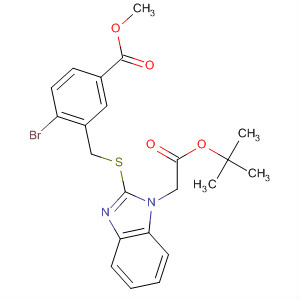 {2-[(6-溴-3-甲氧基羰基)-芐基磺?；鵠-苯并咪唑-1-基}乙酸叔丁酯結(jié)構(gòu)式_877624-33-4結(jié)構(gòu)式