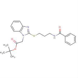[2-(3-苯甲?；被?丙基磺酰基)-苯并咪唑-1-基]-乙酸叔丁酯結(jié)構(gòu)式_877626-41-0結(jié)構(gòu)式