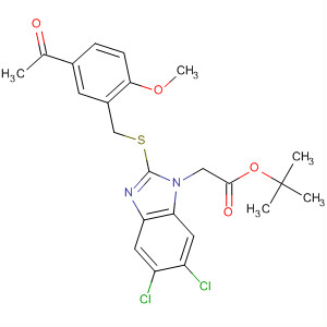 [2-(5-乙?；?2-甲氧基-芐基磺酰基)-5,6-二氯-苯并咪唑-1-基]-乙酸叔丁酯結(jié)構(gòu)式_877628-28-9結(jié)構(gòu)式