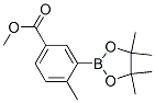 Benzoic acid, 4-methyl-3-(4,4,5,5-tetramethyl-1,3,2-dioxaborolan-2-yl)-, methyl esterStructure,882679-40-5Structure Benzoic acid, 4-methyl-3-(4,4,5,5-tetramethyl-1,3,2-dioxaborolan-2-yl)-, methyl ester Structure,882679-40-5Structure