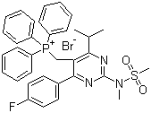 4-(4-氟苯基)-6-異丙基-2-(N-甲基-N-甲磺酰胺基)-5-三苯基膦內(nèi)鎓甲基-1-嘧啶結(jié)構(gòu)式_885477-83-8結(jié)構(gòu)式