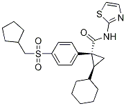 (1R,2s)-2-cyclohexyl-1-(4-((cyclopentylmethyl)sulfonyl)phenyl)-n-(thiazol-2-yl)cyclopropanecarboxamideStructure,886193-48-2Structure (1R,2s)-2-cyclohexyl-1-(4-((cyclopentylmethyl)sulfonyl)phenyl)-n-(thiazol-2-yl)cyclopropanecarboxamide Structure,886193-48-2Structure