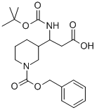 3-(1-叔丁氧基羰基氨基-2-羧基-乙基)-哌啶-1-羧酸芐酯結(jié)構(gòu)式_886362-36-3結(jié)構(gòu)式