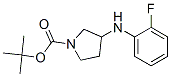 3-(2-氟苯氨基)-吡咯烷-1-羧酸叔丁酯結(jié)構(gòu)式_887578-54-3結(jié)構(gòu)式