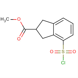 1H-Indene-2-carboxylic acid, 4-(chlorosulfonyl)-2,3-dihydro-, methyl esterStructure,888327-29-5Structure 1H-Indene-2-carboxylic acid, 4-(chlorosulfonyl)-2,3-dihydro-, methyl ester Structure,888327-29-5Structure
