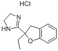 1H-Imidazole, 2-(2-ethyl-2,3-dihydro-2-benzofuranyl)-4,5-dihydro-, monohydrochloride Structure,89197-00-2Structure