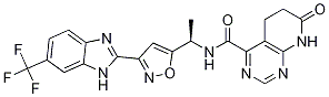 5,6,7,8-四氫-7-氧代-N-[(1R)-1-[3-[6-(三氟甲基)-1H-苯并咪唑-2-基]-5-異噁唑yl]乙基]-吡啶并[2,3-d]嘧啶-4-羧酰胺結(jié)構(gòu)式_893444-07-0結(jié)構(gòu)式