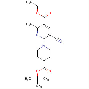 6-(4-(叔丁氧基羰基)哌啶-1-基)-5-氰基-2-甲基煙酸乙酯結(jié)構(gòu)式_898227-84-4結(jié)構(gòu)式