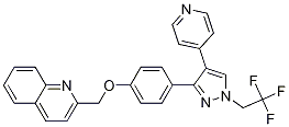 2-{4-[4-吡啶-4-基-1-(2,2,2-三氟-乙基)-1H-吡唑-3-基]-苯氧基甲基}-喹啉結(jié)構(gòu)式_898563-00-3結(jié)構(gòu)式