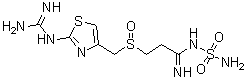 3-[2-(二氨基亞甲基氨基)-1,3-噻唑-4-基甲基亞磺酰]-N-氨基磺?；叻娑嗧拷Y(jié)構(gòu)式_90237-03-9結(jié)構(gòu)式