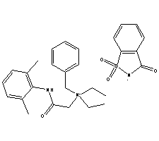 鄰磺酰苯甲酰亞胺 [2-[(2,6-二甲基苯基)氨基]-2-氧代乙基]-N,N-二乙基芐基銨結(jié)構(gòu)式_90823-38-4結(jié)構(gòu)式