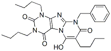 1,3,7-三丁基-6-羥基-9-(苯基甲基)-嘧啶并[2,1-f]嘌呤-2,4,8(1H,3H,9H)-三酮結(jié)構(gòu)式_91285-10-8結(jié)構(gòu)式