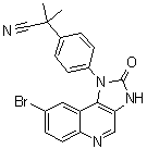 2-(4-(8-溴-2-氧代-2,3-二氫咪唑并[4,5-C]喹啉-1-基)苯基)-2-甲基丙腈結(jié)構(gòu)式_915019-53-3結(jié)構(gòu)式