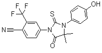 4-(3-(4-Hydroxyphenyl)-4,4-dimethyl-5-oxo-2-thioxoimidazolidin-1-yl)-2-(trifluoromethyl)benzonitrileStructure,915086-32-7Structure 4-(3-(4-Hydroxyphenyl)-4,4-dimethyl-5-oxo-2-thioxoimidazolidin-1-yl)-2-(trifluoromethyl)benzonitrile Structure,915086-32-7Structure