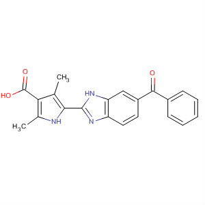 1H-pyrrole-3-carboxylic acid, 5-(6-benzoyl-1h-benzimidazol-2-yl)-2,4-dimethyl-Structure,920286-51-7Structure 1H-pyrrole-3-carboxylic acid, 5-(6-benzoyl-1h-benzimidazol-2-yl)-2,4-dimethyl- Structure,920286-51-7Structure