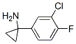Cyclopropanamine, 1-(3-chloro-4-fluorophenyl)-Structure,920501-73-1Structure Cyclopropanamine, 1-(3-chloro-4-fluorophenyl)- Structure,920501-73-1Structure