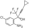 (R)-5-氯-alpha-(環(huán)丙基乙炔)-2-氨基-alpha-(三氟甲基)苯甲醇結(jié)構(gòu)式_927812-33-7結(jié)構(gòu)式