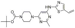 4-[2-甲基-6-(5-乙烯基-噻唑-2-基氨基)-嘧啶-4-基]-哌嗪-1-羧酸叔丁酯結(jié)構(gòu)式_936845-86-2結(jié)構(gòu)式