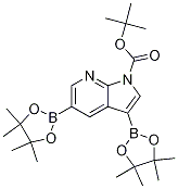 3,5-雙(4,4,5,5-四甲基-1,3,2-二噁硼烷-2-基)-1H-吡咯并[2,3-b]吡啶-1-羧酸叔丁酯結(jié)構(gòu)式_942070-54-4結(jié)構(gòu)式