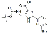 1H-pyrrole-3-carboxylic acid, 5-(2-amino-4-pyrimidinyl)-2-[[[(1,1-dimethylethoxy)carbonyl]amino]methyl]- Structure,947327-44-8Structure