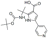 1H-pyrrole-3-carboxylic acid, 2-[1-[[(1,1-dimethylethoxy)carbonyl]amino]-1-methylethyl]-5-(4-pyridinyl)- Structure,947327-48-2Structure