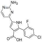 1H-pyrrole-3-carboxylic acid, 5-(2-amino-4-pyrimidinyl)-2-(4-chloro-2-fluorophenyl)-Structure,951784-19-3Structure 1H-pyrrole-3-carboxylic acid, 5-(2-amino-4-pyrimidinyl)-2-(4-chloro-2-fluorophenyl)- Structure,951784-19-3Structure