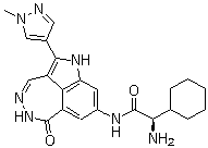 α-amino-n-[5,6-dihydro-2-(1-methyl-1h-pyrazol-4-yl)-6-oxo-1h-pyrrolo[4,3,2-ef][2,3]benzodiazepin-8-yl]-cyclohexaneacetamide Structure,952021-60-2Structure