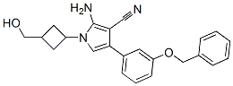 2-氨基-4-(3-(芐氧基)苯基)-1-(3-(羥基甲基)環(huán)丁基)-1H-吡咯-3-甲腈結(jié)構(gòu)式_952138-97-5結(jié)構(gòu)式