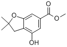 2,3-Dihydro-4-hydroxy-2,2-dimethyl-6-benzofurancarboxylic acid methyl esterStructure,955884-97-6Structure 2,3-Dihydro-4-hydroxy-2,2-dimethyl-6-benzofurancarboxylic acid methyl ester Structure,955884-97-6Structure