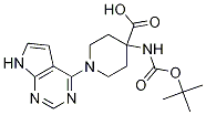 4-(叔丁氧基羰基氨基)-1-(7H-吡咯并[2,3-d]嘧啶-4-基)哌啶-4-羧酸結構式_956460-96-1結構式