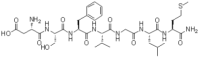 L-alpha-aspartyl-l-seryl-l-phenylalanyl-l-valylglycyl-l-leucyl-l-methioninamideStructure,97559-35-8Structure L-alpha-aspartyl-l-seryl-l-phenylalanyl-l-valylglycyl-l-leucyl-l-methioninamide Structure,97559-35-8Structure