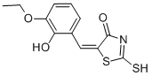 (5E)-5-(3-Ethoxy-2-hydroxybenzylidene)-2-mercapto-1,3-thiazol-4(5H)-oneStructure,99988-45-1Structure (5E)-5-(3-Ethoxy-2-hydroxybenzylidene)-2-mercapto-1,3-thiazol-4(5H)-one Structure,99988-45-1Structure