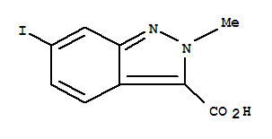 2H-Indazole-3-carboxylic acid, 6-iodo-2-methyl-Structure,1086386-13-1Structure 2H-Indazole-3-carboxylic acid, 6-iodo-2-methyl- Structure,1086386-13-1Structure