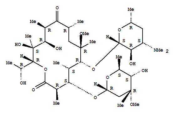 (14R)-14-羥基克拉霉素結(jié)構(gòu)式_116836-41-0結(jié)構(gòu)式