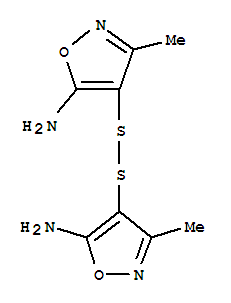 4,4-Disulfanediylbis(3-methylisoxazol-5-amine)Structure,140454-87-1Structure 4,4-Disulfanediylbis(3-methylisoxazol-5-amine) Structure,140454-87-1Structure