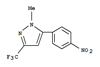 1H-Pyrazole, 1-methyl-5-(4-nitrophenyl)-3-(trifluoromethyl)-Structure,142623-20-9Structure 1H-Pyrazole, 1-methyl-5-(4-nitrophenyl)-3-(trifluoromethyl)- Structure,142623-20-9Structure