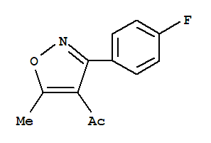1-[3-(4-氟苯基)-5-甲基-4-異噁唑]乙酮結(jié)構(gòu)式_169814-55-5結(jié)構(gòu)式