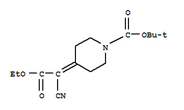 4-(1-氰基-2-乙氧基-2-氧代亞乙基)-1-哌啶羧酸-1,1-二甲基乙酯結(jié)構(gòu)式_193537-11-0結(jié)構(gòu)式
